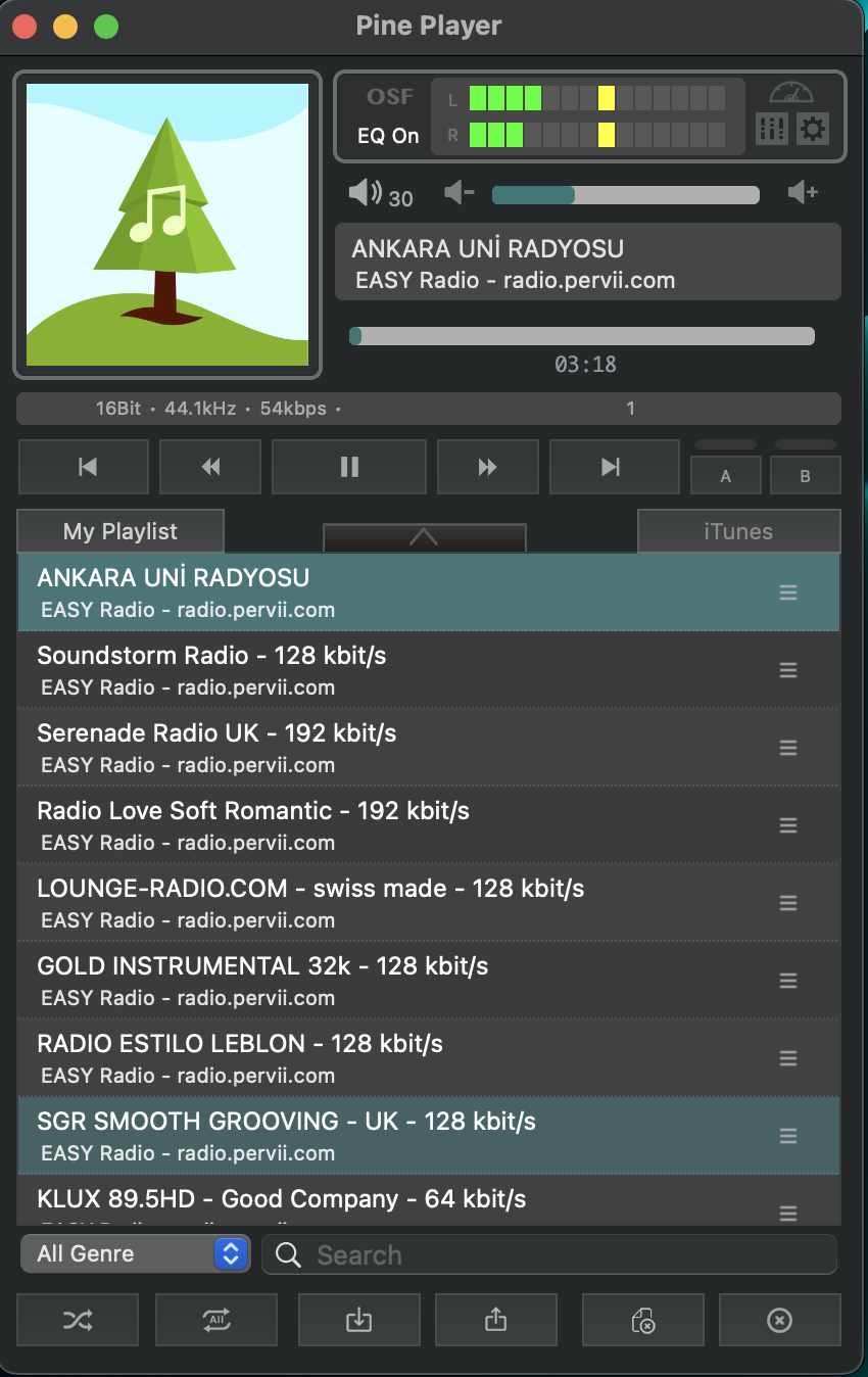 Pine Player for Internet Radio Stations